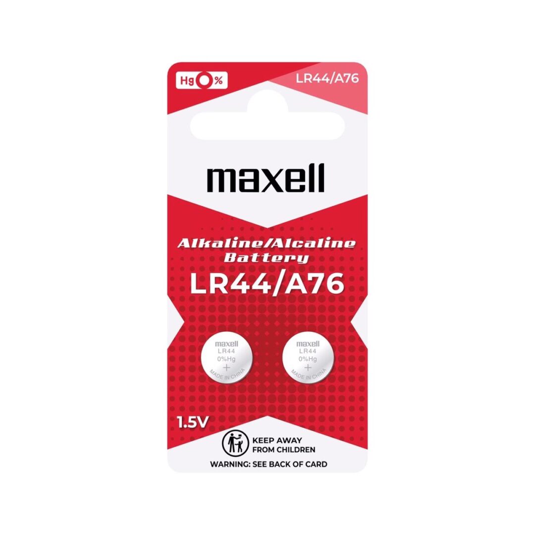 Μπαταρίες LR44/A76 Maxell (2 τεμάχια)