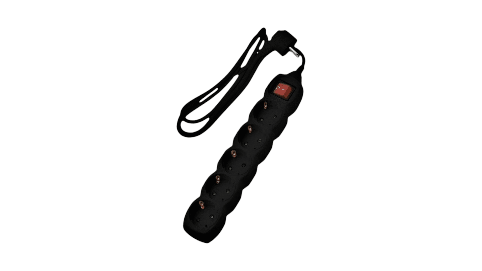 Lucas Πολύπριζο 5 Θέσεων Με Καλώδιο και Διακόπτη Μαύρο