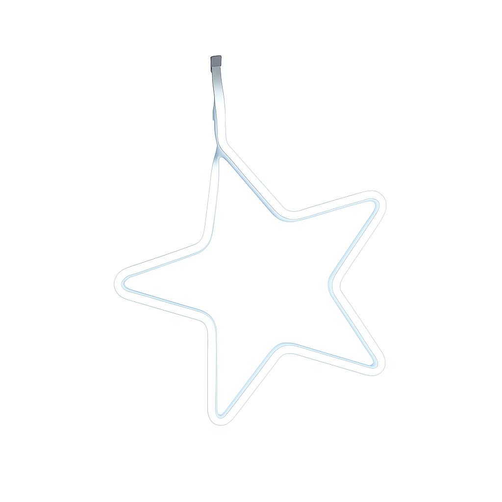 Lucas Χριστουγεννιάτικο Αστέρι Led Ψυχρό Λευκό 30cm