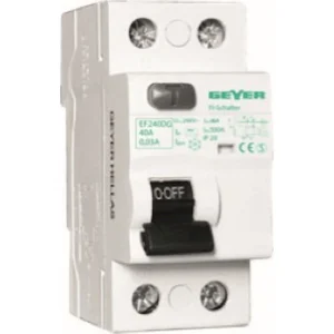 Ρελέ διαρροής 2P 25A 30mA