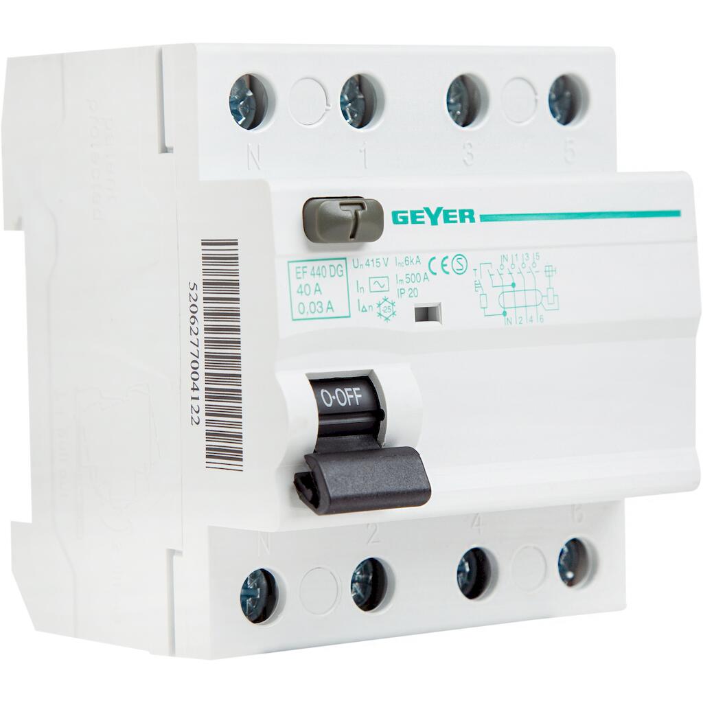 Ρελέ διαρροής 4P 40A 30mA