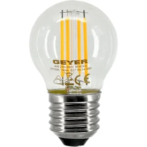 E27 G45 4W Filament Clear 2700K Warmwhite Dimmable Geyer